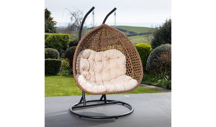 Artemis Home Henley Double Swing Egg Pod Chair - Cream