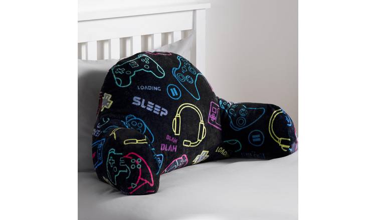 OHS Kids Gaming Fleece Cuddle Cushion - Black