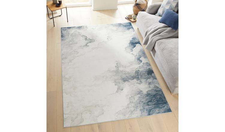 Mega Flooring Blue Modern Abstract Rug - 160 x 230cm