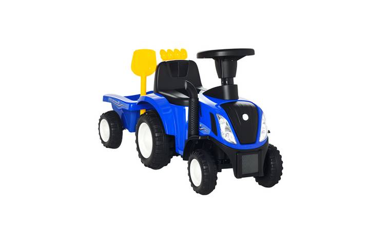 HOMCOM New Holland 1 to 3 Years Foot to Floor Ride On Tractor – Blue