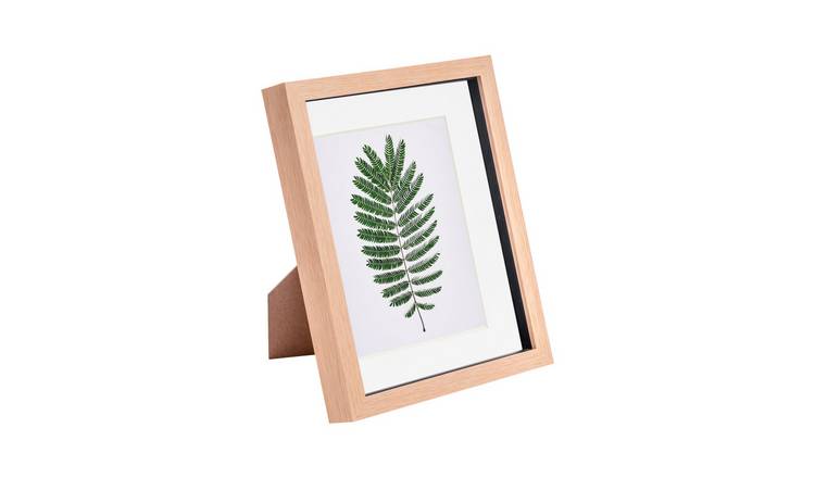 Nicola Spring 3D Box Photo Frame - 8 x 10" with Mount - Light Wood