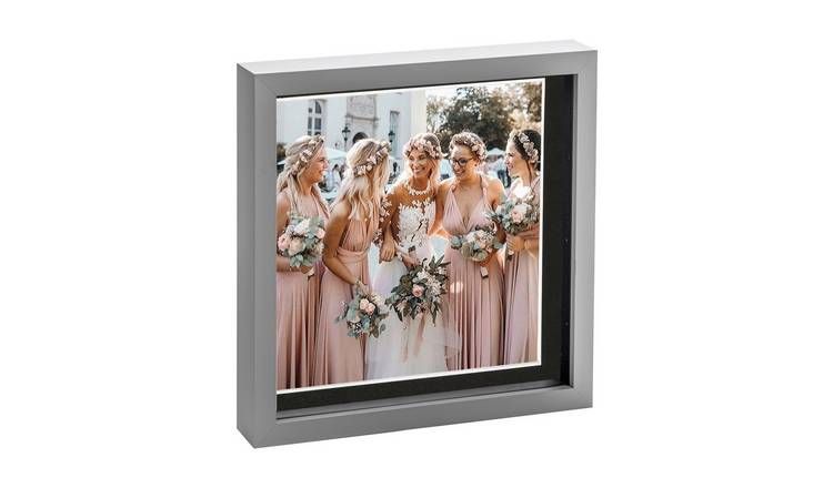Nicola Spring 3D Box Photo Frame - 10 x 10" with Mount - Grey