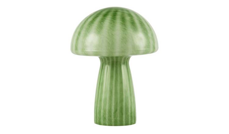 Happy Homewares Green 1970s Italian Translucent Jade Green Table Lamp - 18cm