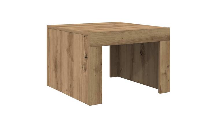 Walplus 2 Drawers Coffee Table - Artisan Oak - 50 x 50 x 35 cm