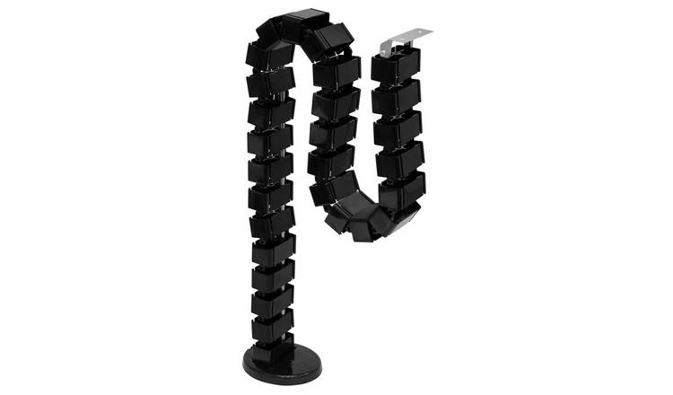 Dellonda Standing Desk Flexible Cable Management System - Black