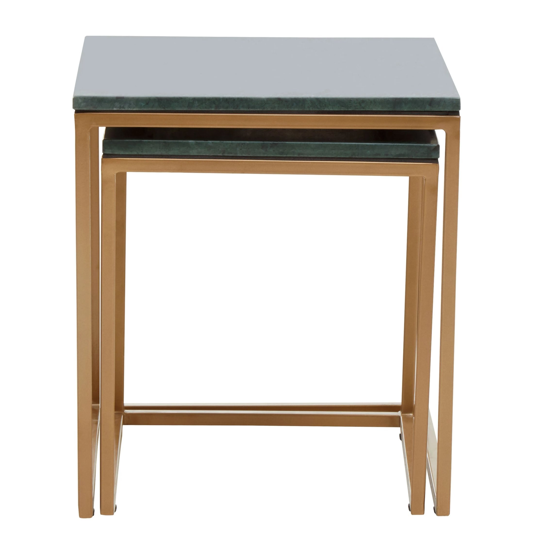 Orsina Varana Nest of Two Marble Top Tables – Green - Image 2