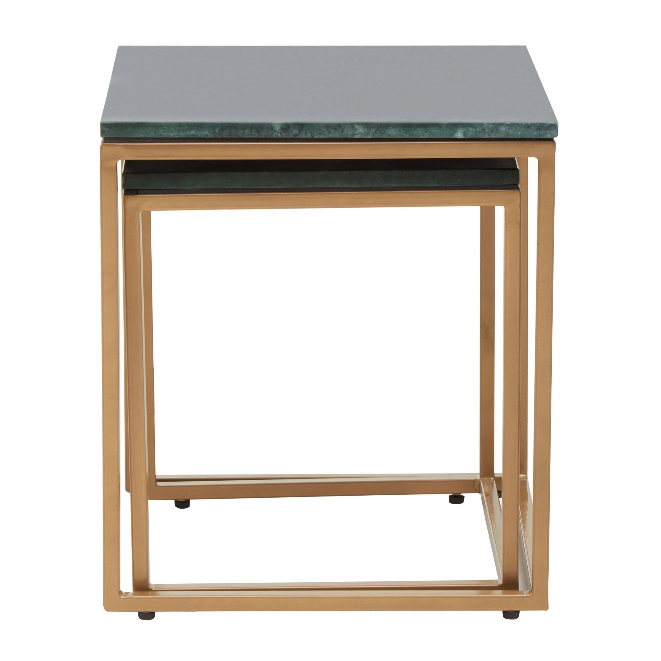 Orsina Varana Nest of Two Marble Top Tables – Green - Image 4