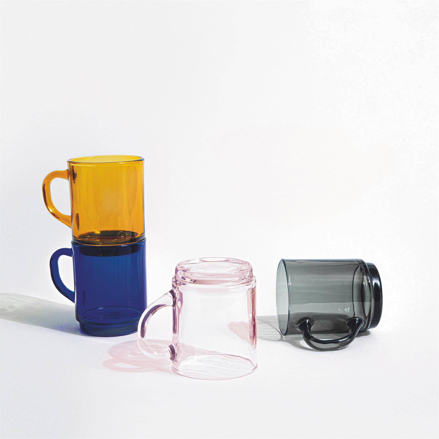 Duralex Versailles 260ml Glass Coffee Mugs Pack of 6 - Pink - Image 5