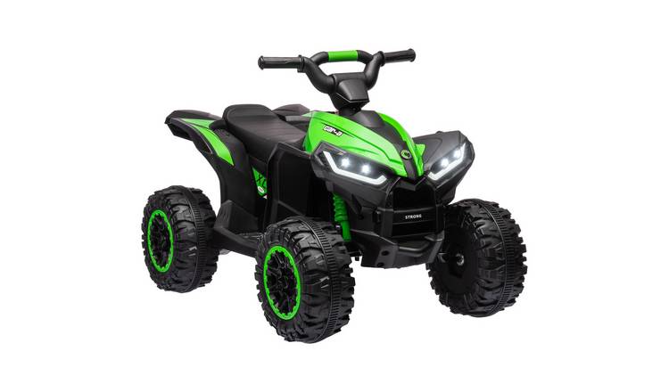 HOMCOM 12V 3 to 5 Years LED Lights Music Ride On Quad Bike – Green