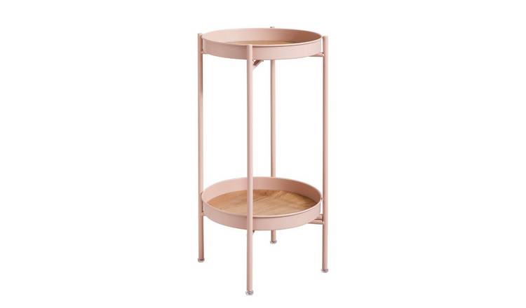 Noa & Nani Flora Small Round Metal Side Table - Pink