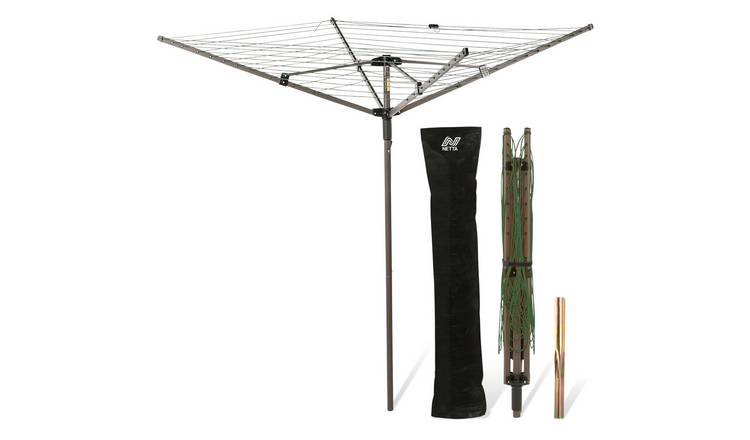 NETTA 45m Rotary Washing Line Outdoor Airer - Green