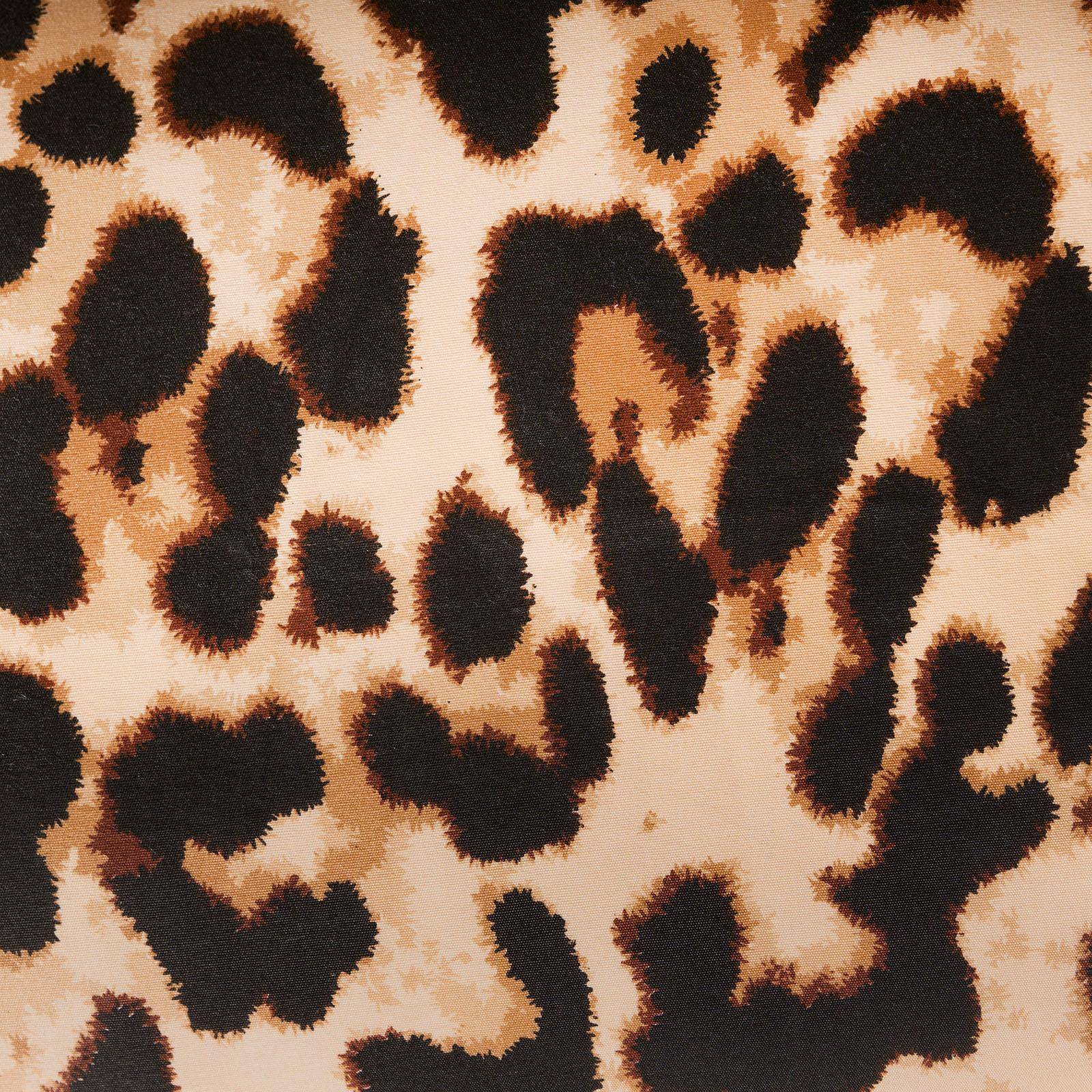 OHS Leopard Print Microfibre Duvet Cover Set - Natural - Double - Image 4