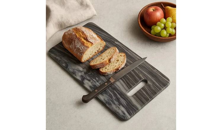 Orsina Marmore Rectangular Marble Chopping and Serving Board – Black