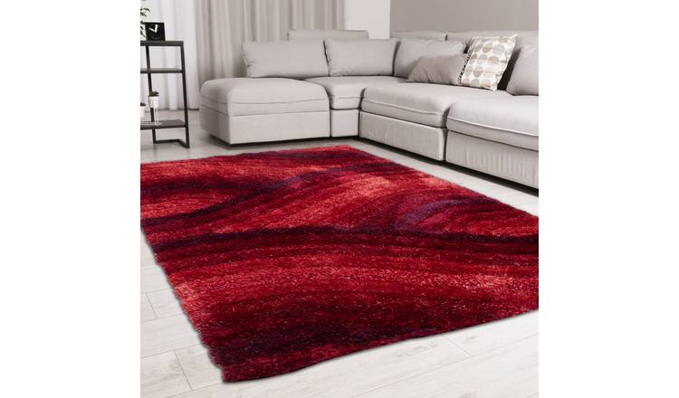 DS Living Ultra Plush Wave Shaggy Rug - Fuchsia - 230x160cm