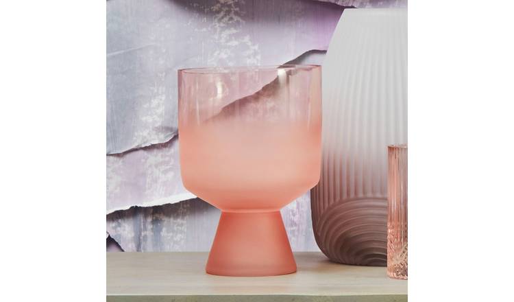 Orsina Baila Large Matte Glass Vase - Pink