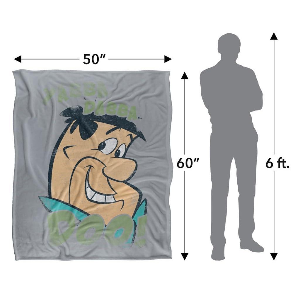 The Flintstones Yabba Dabba Doo Vintage Soft Touch Blanket - 152cm x 127cm - Image 4