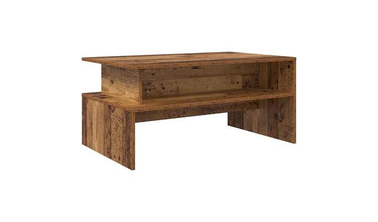Walplus Engineered Wood Coffee Table - Dark Wood - 90 x 55 x 42.5 cm
