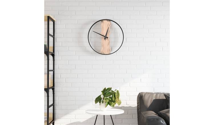 Walplus Modern Open Frame Wall Clock - Brown