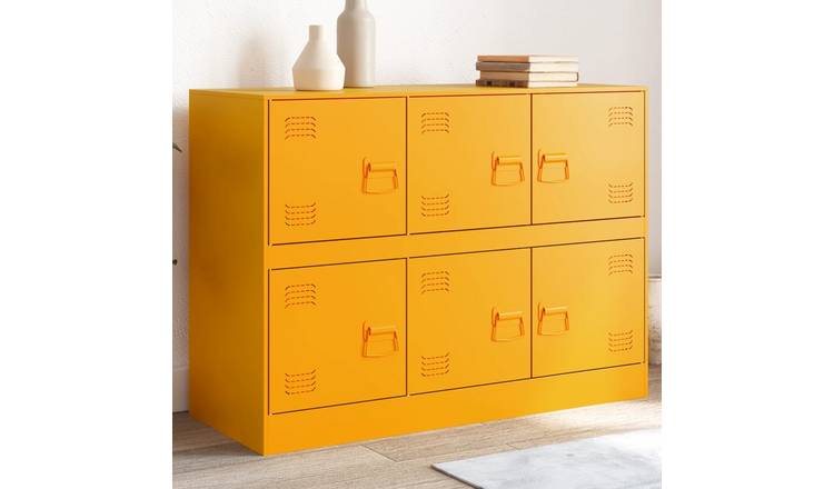 Walplus Cold Rolled Steel Sideboard - Mustard Yellow - 99 x 39 x 73 cm