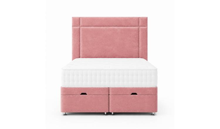 Comfy Deluxe Jasper   4ft6 Double  End Lift Ottoman Bed Set - Pink