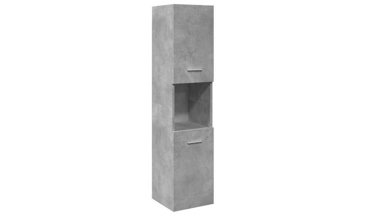 Walplus Bathroom Hanging Cabinet - Concrete Grey - 30 x 30 x 130 cm