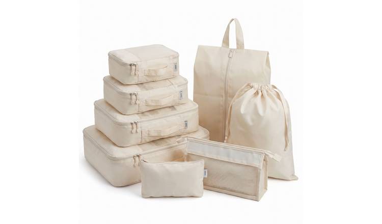 Lugg 8 Piece Compression Packing Cube Set - Stone