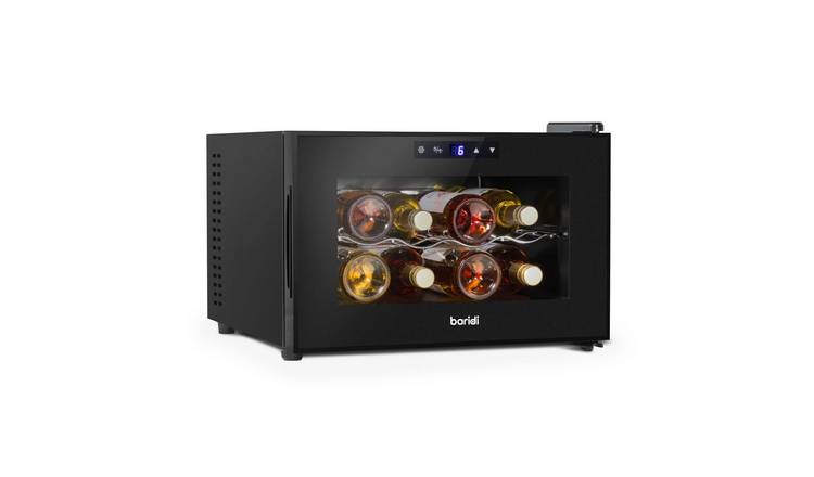 Baridi 8 Bottle Thermoelectric Digital Display Wine Cooler - Black