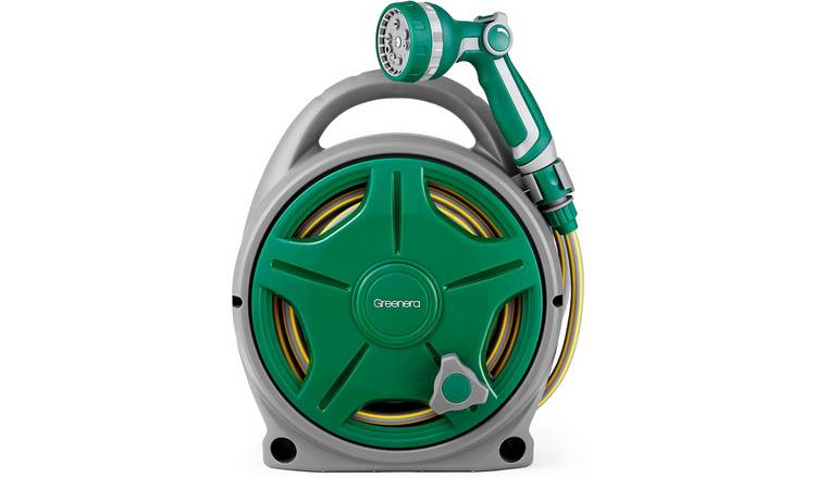 Greenera 20M Garden Hose Pipe Reel - Green/Grey