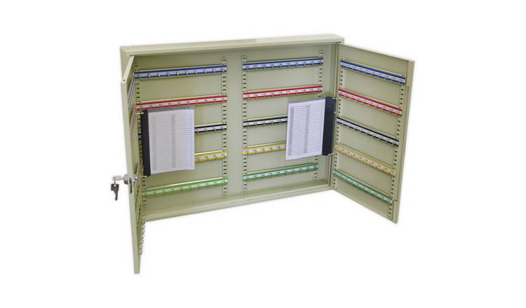 Loops Direct Steel Wall Mounted Mini Combination Key Safe Cabinet - White