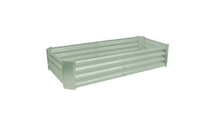 Harbour Housewares Rectangle Steel Raised Garden Bed - 180cm x 90cm - Green