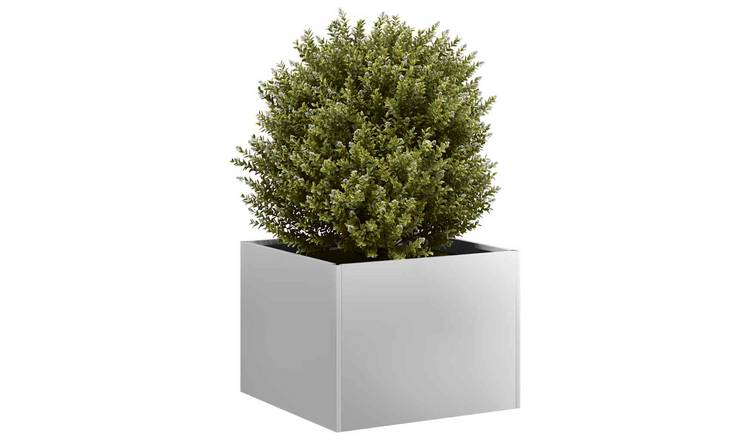 Walplus Galvanised Steel Garden Planter - 40 x 40 x 30 cm