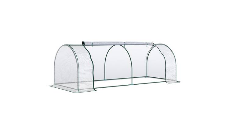 Outsunny Steel Frame PVC Cover Tunnel Greenhouse – Transparent