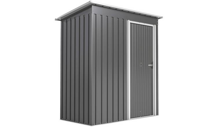 Outsunny Galvanised Steel Waterproof Garden Shed for Patio - Light Grey