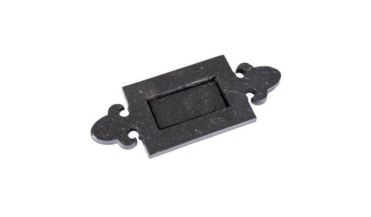 Hammer & Tongs Fleur De Lis Letter Plate - Black - 27 x 10cm