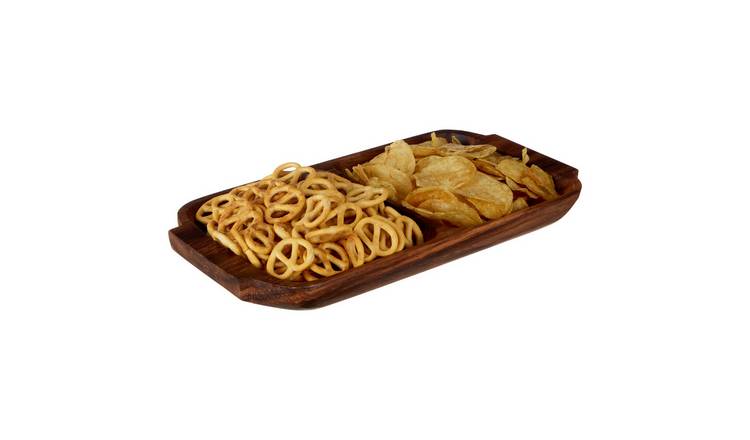 Orsina Kora Acacaia Two Section Serving Dish With Handles