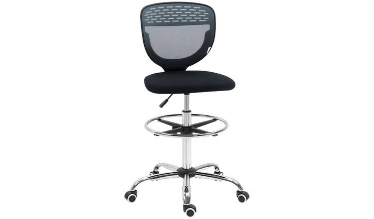 Vinsetto Swivel Armless Office Draughtsman Chair - Grey