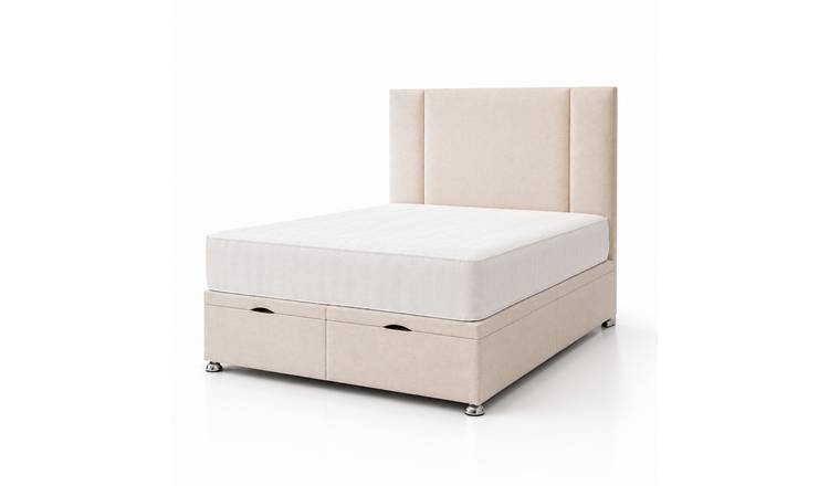 Comfy Deluxe Naples  5ft King Size Ottoman End Lift  Bed Set - Cream