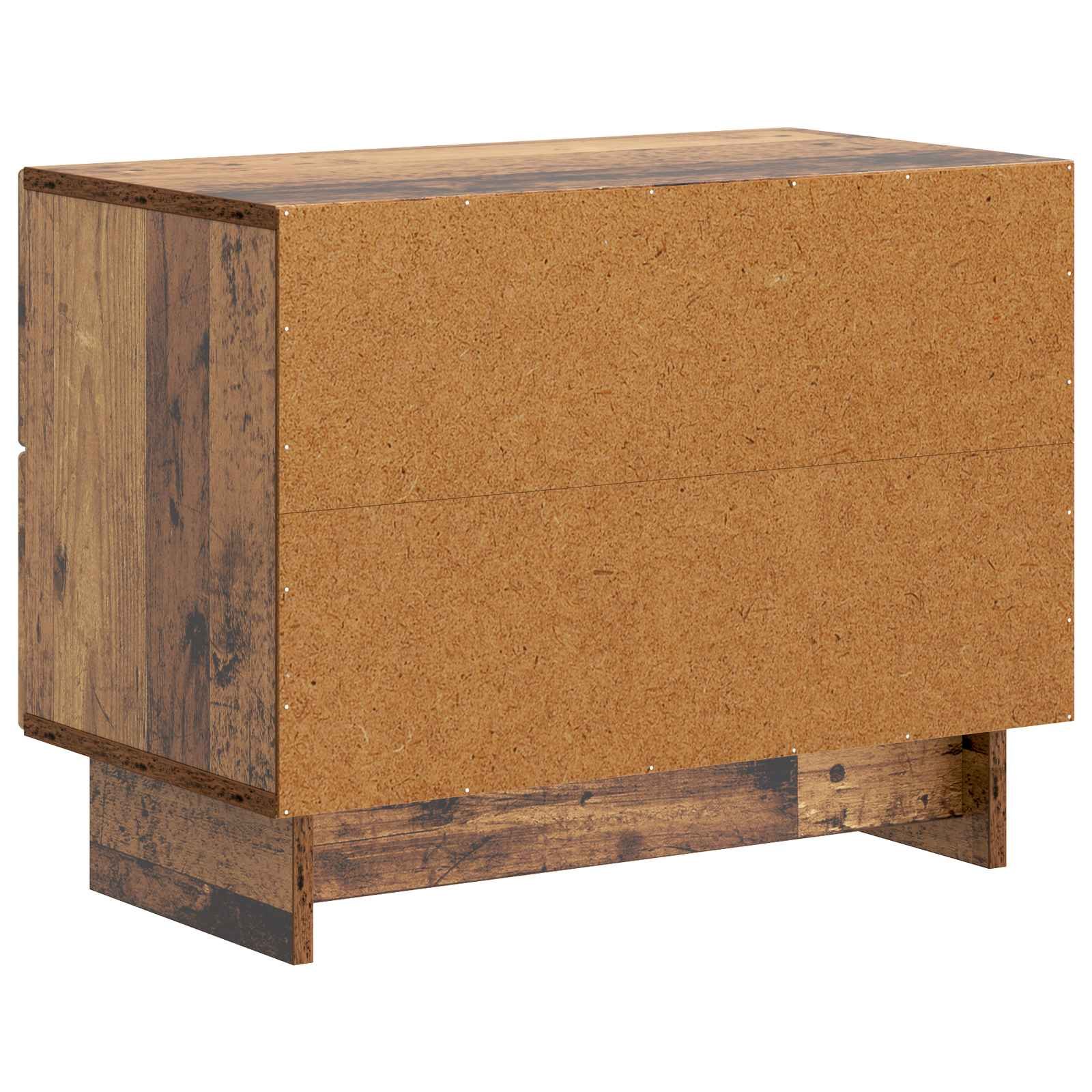 Walplus Engineered Wood Bedside Cabinet - Dark Wood - 62 x 34.5 x 47.5 cm - Image 7