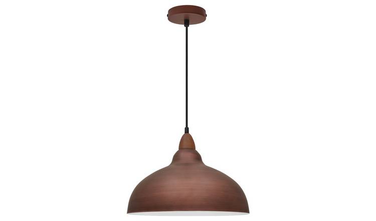 Energy Light Bulbs Barn Metal Ceiling Pendant Light - Rustic Copper
