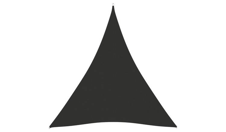 Walplus Triangular Polyester Sun Shade Sail - Anthracite - 500 x 600 x 600 cm