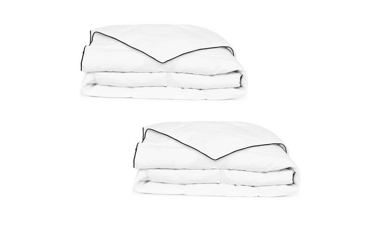 Walplus Pack of 2 Microfibre Winter Down Duvet - White - 135 x 200 cm