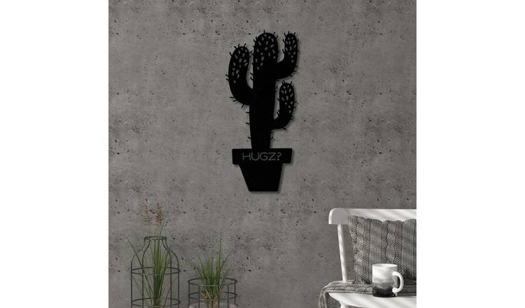 Decortie Metal Wall Art Metal Typography Hanging Decoration - Black