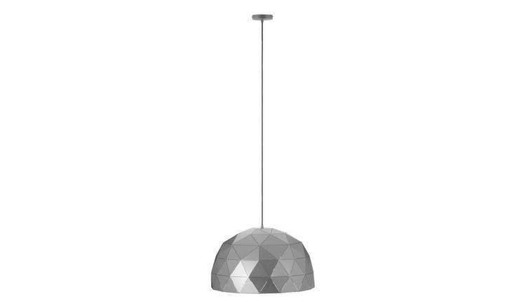 Orsina Mateo Large Dome Pendant Light - Silver