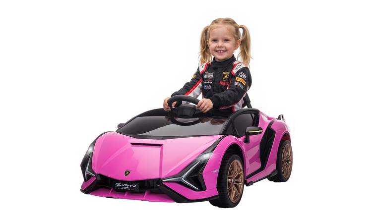 HOMCOM Lamborghini Sian Licensed 12V Remote Control Kids Electric Car - Pink
