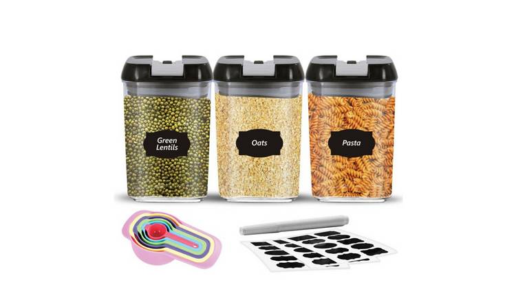 Top 3 3 Piece 0.8L Food Storage Lock N Fresh Stackable Containers - Clear