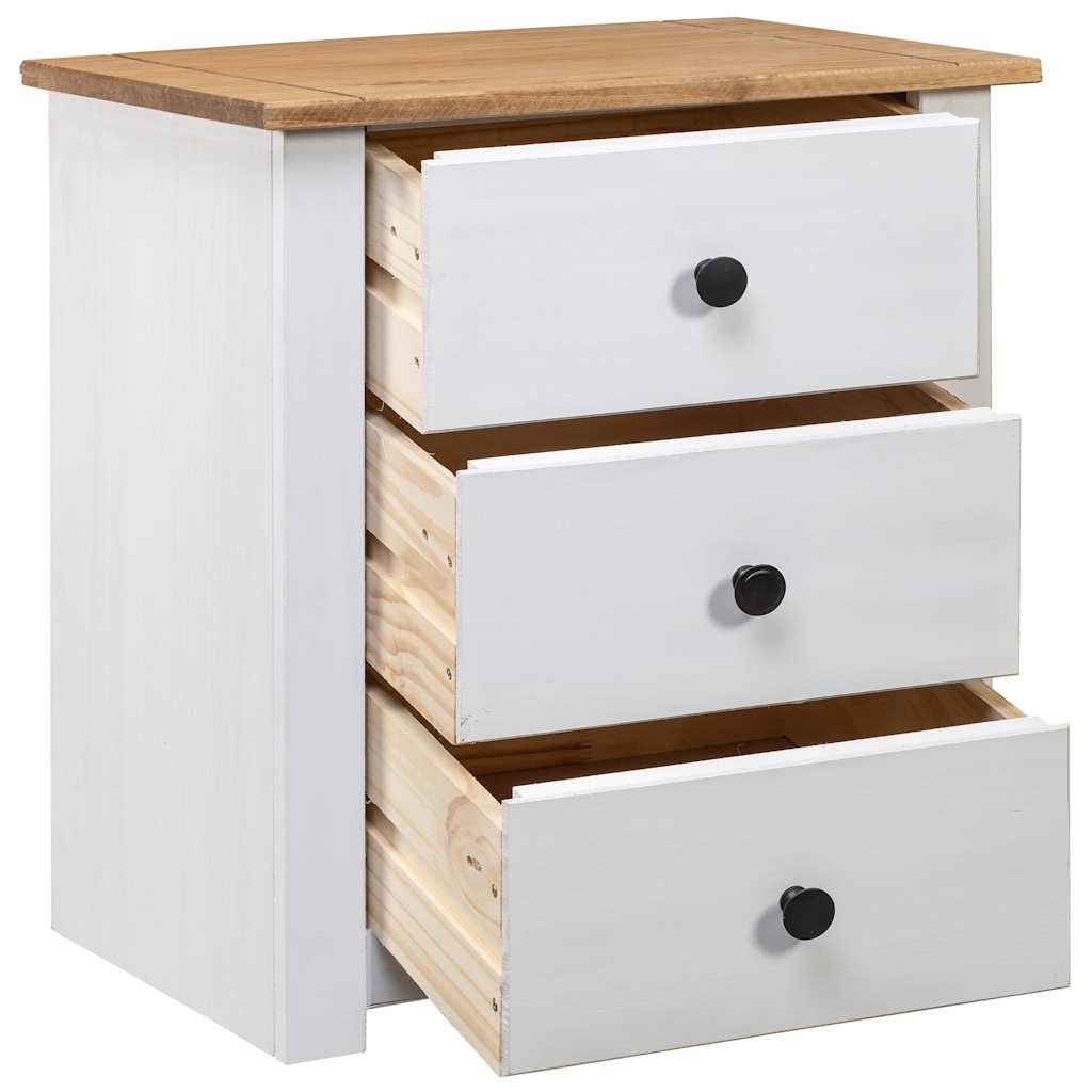 Walplus 3 Drawer Bedside Cabinet - White and Grey - 46 x 40 x 57 cm - Image 2