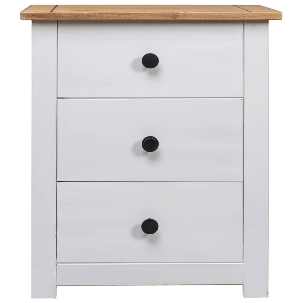 Walplus 3 Drawer Bedside Cabinet - White and Grey - 46 x 40 x 57 cm - Image 3