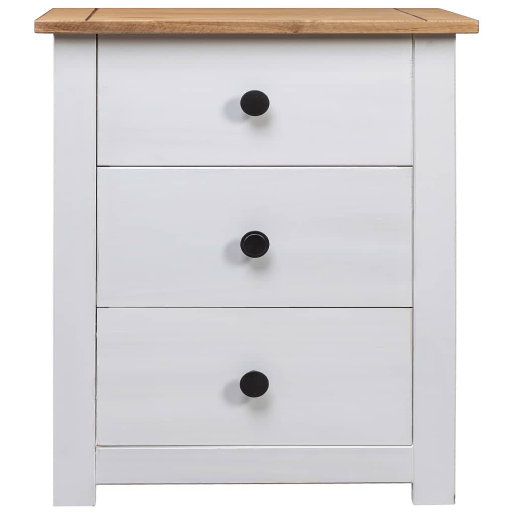 Walplus 3 Drawer Bedside Cabinet - White and Grey - 46 x 40 x 57 cm - Image 3