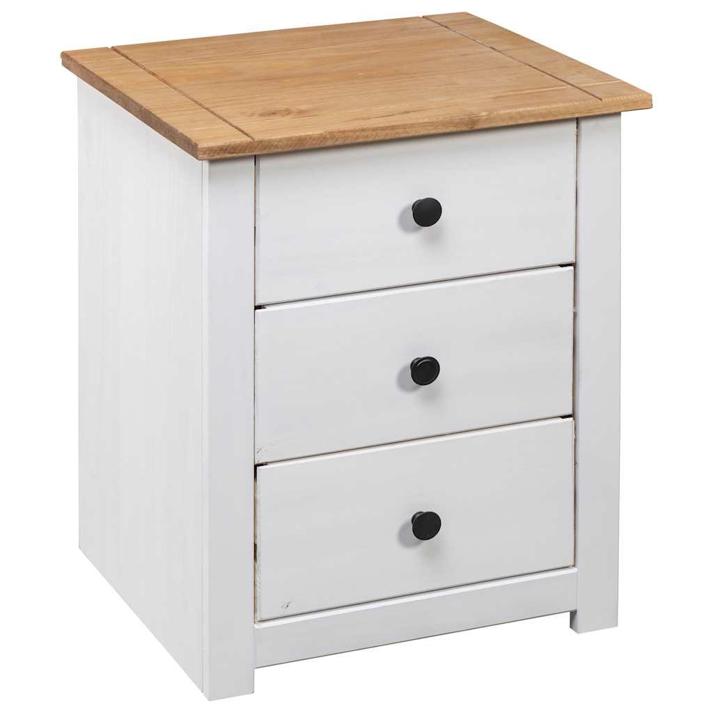 Walplus 3 Drawer Bedside Cabinet - White and Grey - 46 x 40 x 57 cm - Image 4