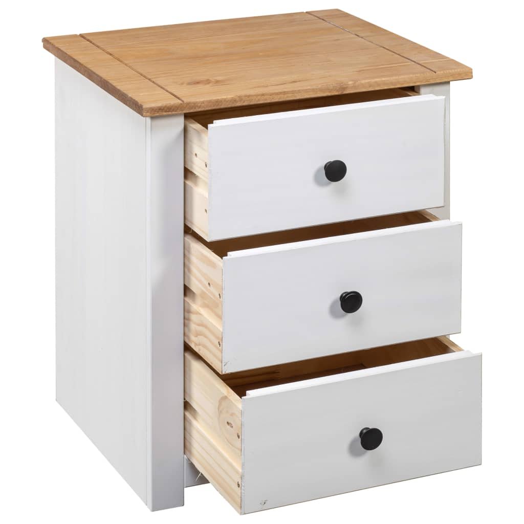 Walplus 3 Drawer Bedside Cabinet - White and Grey - 46 x 40 x 57 cm - Image 5